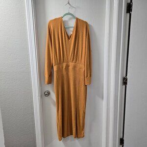 Comfy, Casual Mustard Yellow Dress